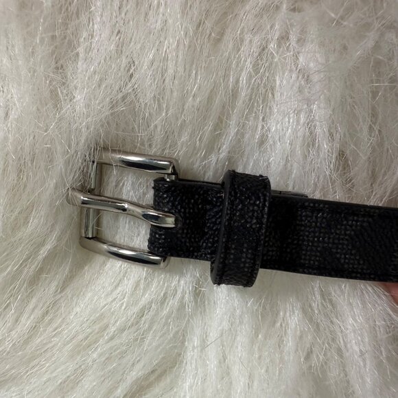 MICHAEL KORS Black Womens Mk Signature Logo Monogram Belt Medium Casual Wear - Picture 9 of 9